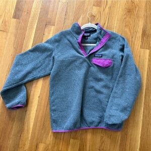 Patagonia Gray and Pink pullover